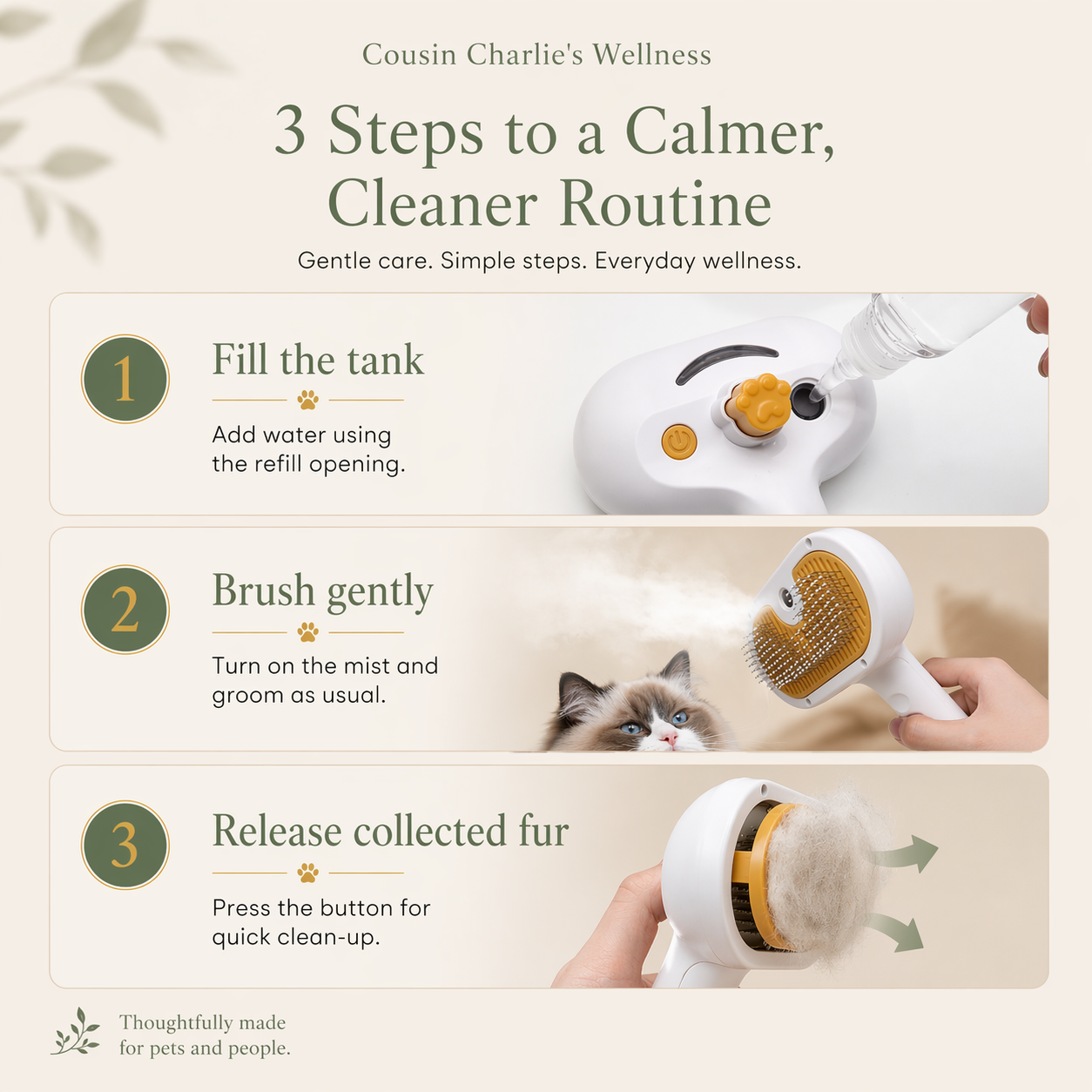 Cool Steam Grooming Brush