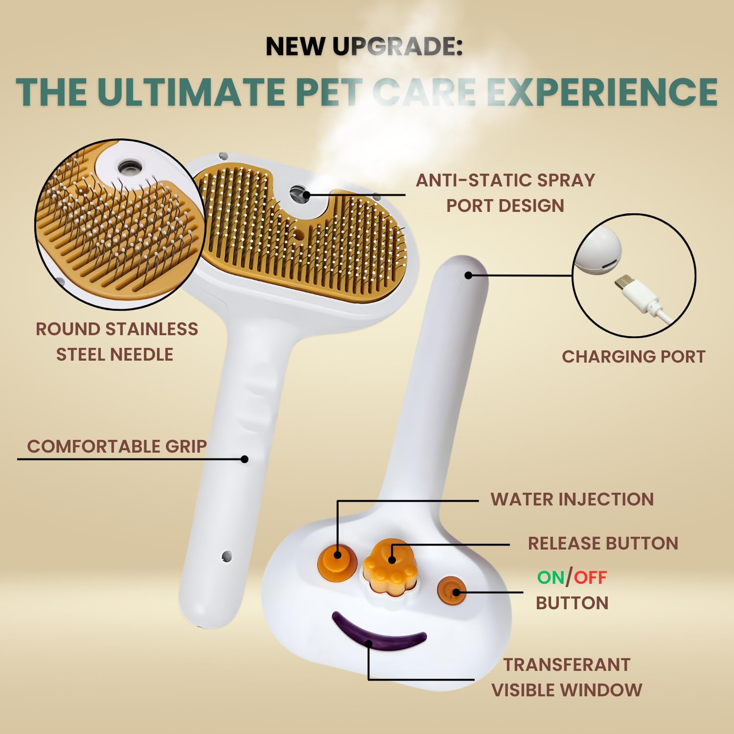 Cool Steam Grooming Brush